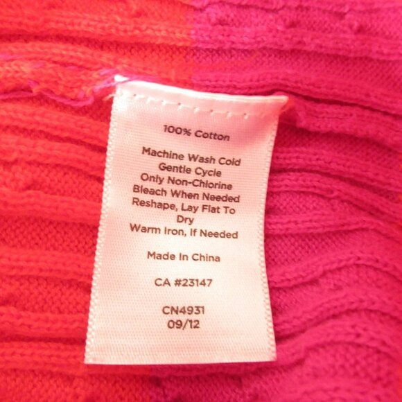 Talbots Cardigan Sweater M Medium Stripe Button Up 3/4 Sleeve - Picture 6 of 6